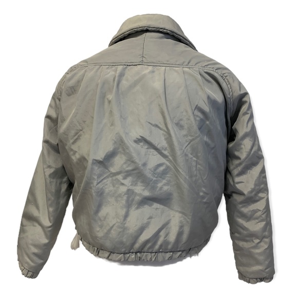 Gerry 80s Vintage Silver Gray Cropped Down Puffer Ski Jacket Coat Mens Size M - Picture 2 of 8